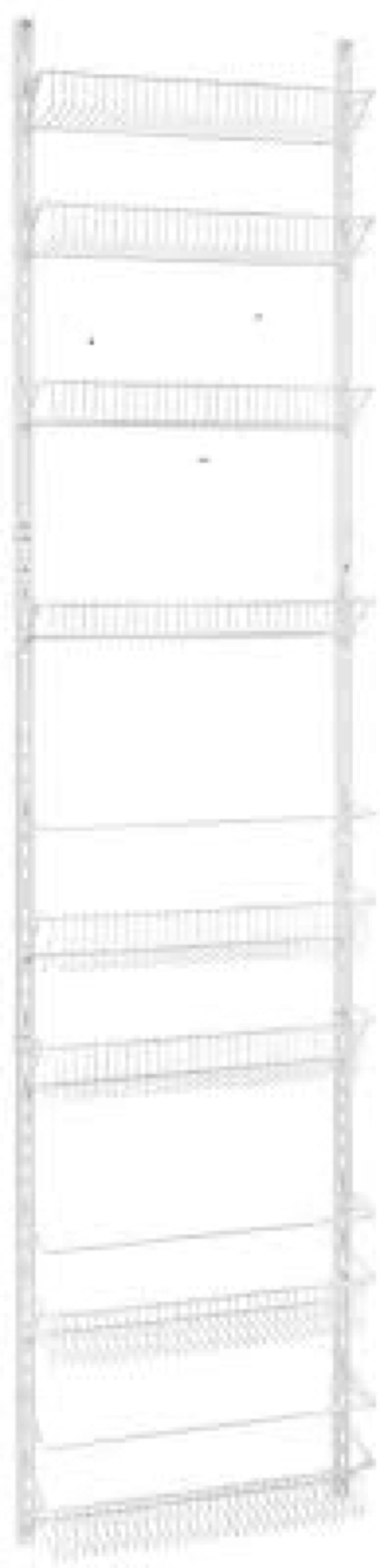 Jumbl Adjustable Wall Mounted 18 Inch Wide Hanging/Over the Door Dantry Organizer and Spice Storage 