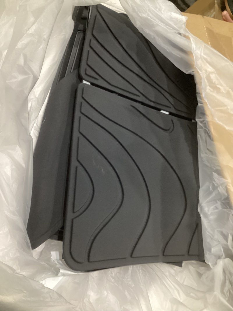 Condition photo showing As Is for cargo mat for 2018-2025 jeep wrangler jl (4-door unlimitied), full coverage all weather tpe protector cargo mat with backrest mat trunk mat cargo liner for jeep wrangler accessories 18-25| for jeep wrangler jl