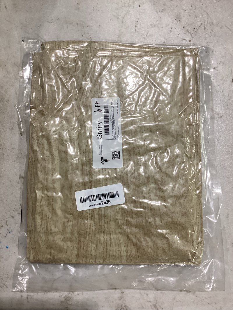 Condition photo showing Good Condition for smiry rectangle table cloth cover, waterproof elastic fitted picnic tablecloth for 6 foot tables, wipeable flannel backed vinyl tablecloths for camping, dining, outdoor (beige wood, 30" x 72") 72" x 30" (rectangular) beige