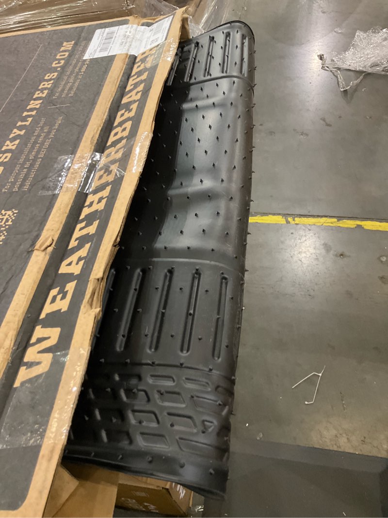 Condition photo showing Good Condition for Husky Liners Weatherbeater Floor Mats | Fits 2015-2020 Cadillac Escalade; Chevrolet Tahoe; GMC Yukon w/2nd Row Bench Seat | 3rd Row, 1-pc Black - 19311