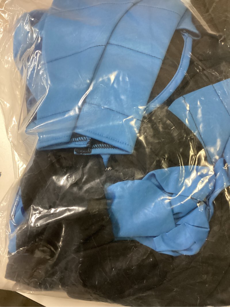 Condition photo showing As Is for Spooktacular Creations Men Blue Ninja Costume Set for Adult Halloween Dress Up Party Cosplay Medium