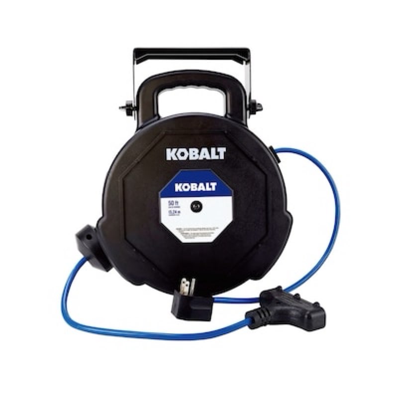 kobalt 50 ft retractable cord reel