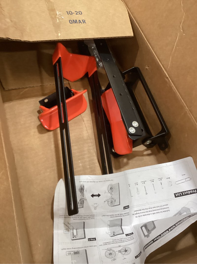 Condition photo showing As Is for Swivel Bike Rack Wall Mount, 1 pcs Bike Hanger Wall Mount, Wall Space-Saving Vertical Bike Hanger, Sturdy Bike Storage Rack, Indoor Bicycle Hooks