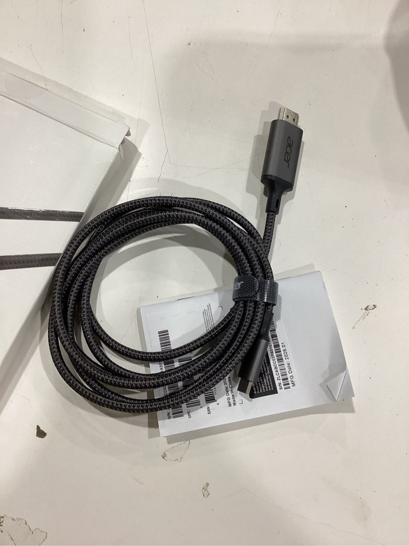 Condition photo showing New/Like New for acer usb c to hdmi cable for home office 6.6ft (4k@60hz), thunderbolt 4/3 compatible, high-speed type c to hdmi 2.0 braided cord for macbook neo, iphone 17/16 pro/max, ipad pro, galaxy s25, surface