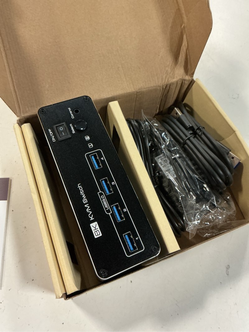 Condition photo showing Good Condition for KVM Switch 2 Monitors 2 Computers, 8K@60Hz KVM Switch HDMI Extended Display, 4K@120Hz, KVM Switches  ( incomplete 