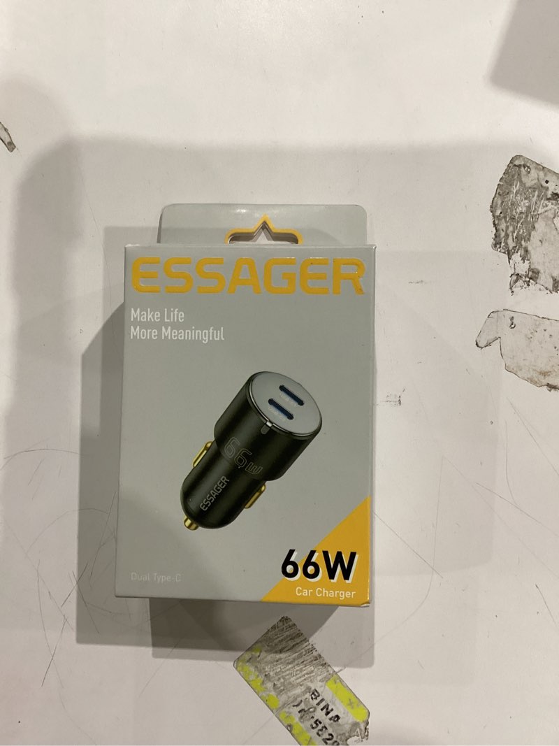 essager 66w fast car charger usb c cigarette lighter adapter all-metal with dual port pd/pps/qc3.0 t