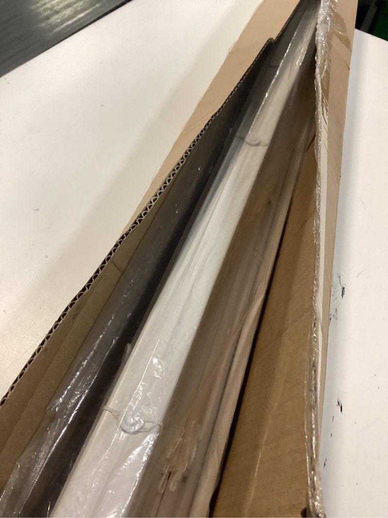 Condition photo showing Good Condition for No Drill Blinds for Windows 1" Vinyl L-Shaped Slats Cordless Mini Blinds for Home, for Window Size 48" W × 48" H White White 48" W × 48" H