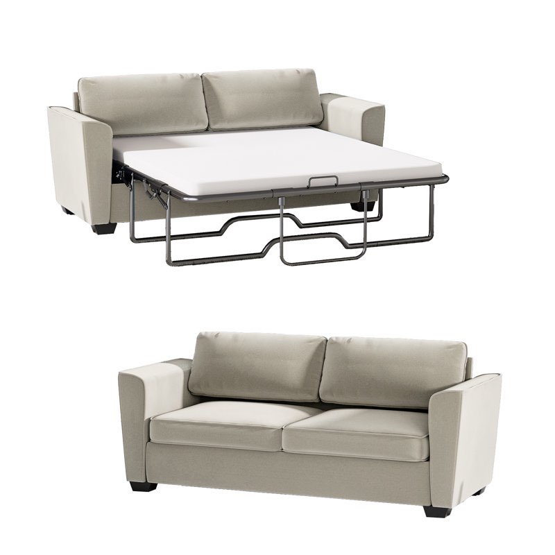 Latitude Run SpaceMax Convertible Sofa Bed with 5" Gel-Infused Memory Foam - 2-in-1 Sleeper for 300sqft Studios, Guest Rooms & RV Living, Includes Removable Washable Cover