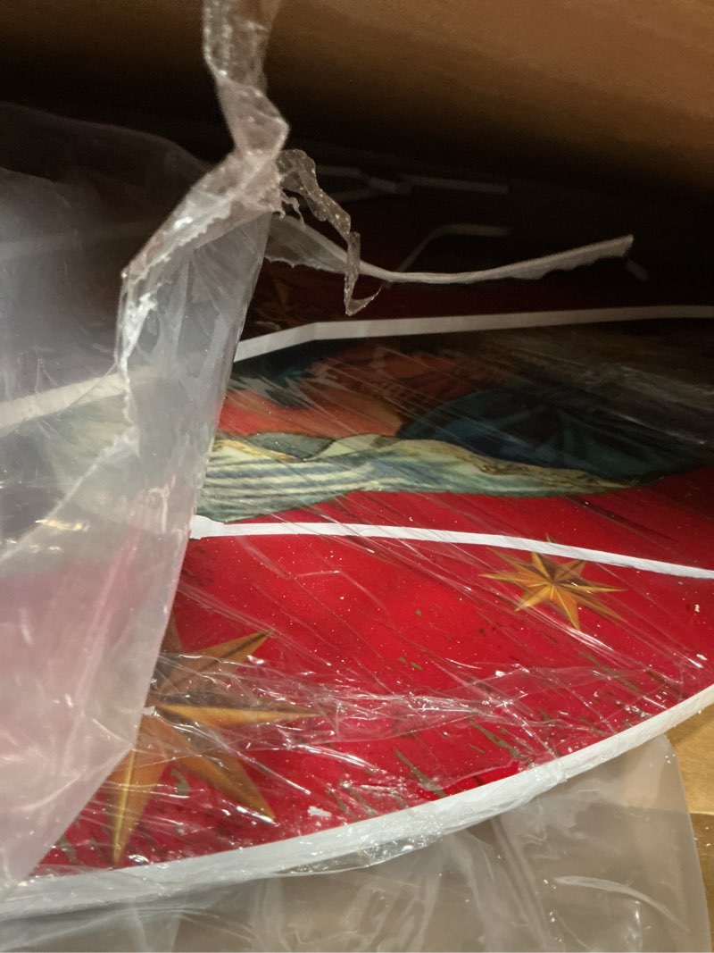 Condition photo showing Good Condition for 3 Pcs PVC Christmas Joy Outdoor Nativity Scene Set 4.8ft Long Xmas Joy Yard Sign with Stakes Large Religious Yard Decor Rustic Holy Jesus Birth Manger Scene for Xmas Home Lawn Decor Polyvinyl Chloride (PVC)