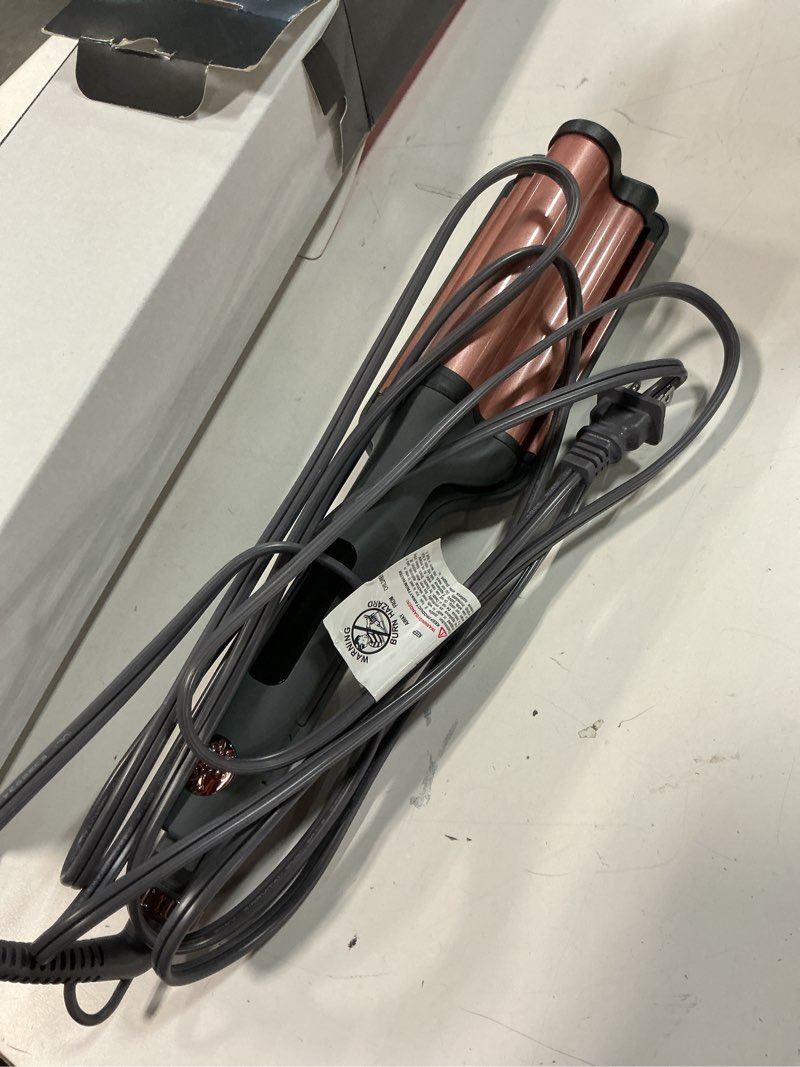 Condition photo showing Good Condition for hairitage ceramic tourmaline 3 barrel hair waver curling iron and crimper