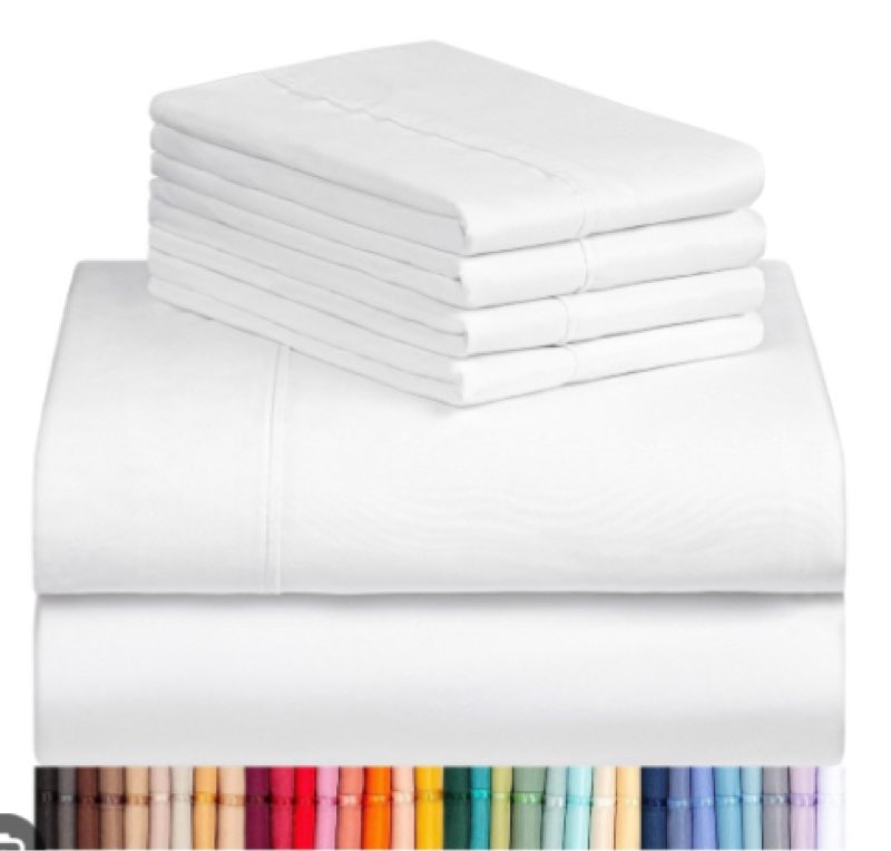 luxclub 7 pc split king sheet set, rayon made from bamboo bed sheets, deep pockets 18" eco friendly 