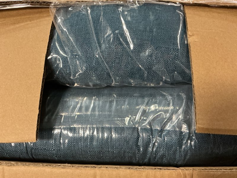 Condition photo showing Good Condition for kyaringtso chair cushions for dining chairs set of 6, non slip indoor kitchen chair cushions with ties, tufted memory foam seat chair pads, 17" x 16" x 3", blue blue pack of 6