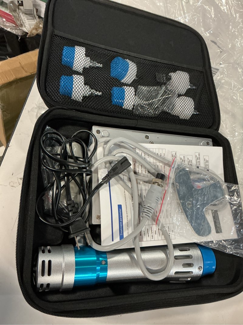 Condition photo showing Good Condition for Shefmon Shockwave Therapy Machine Body Muscle Relaxation Massager Tool Shock Wave Pain Relief with 7