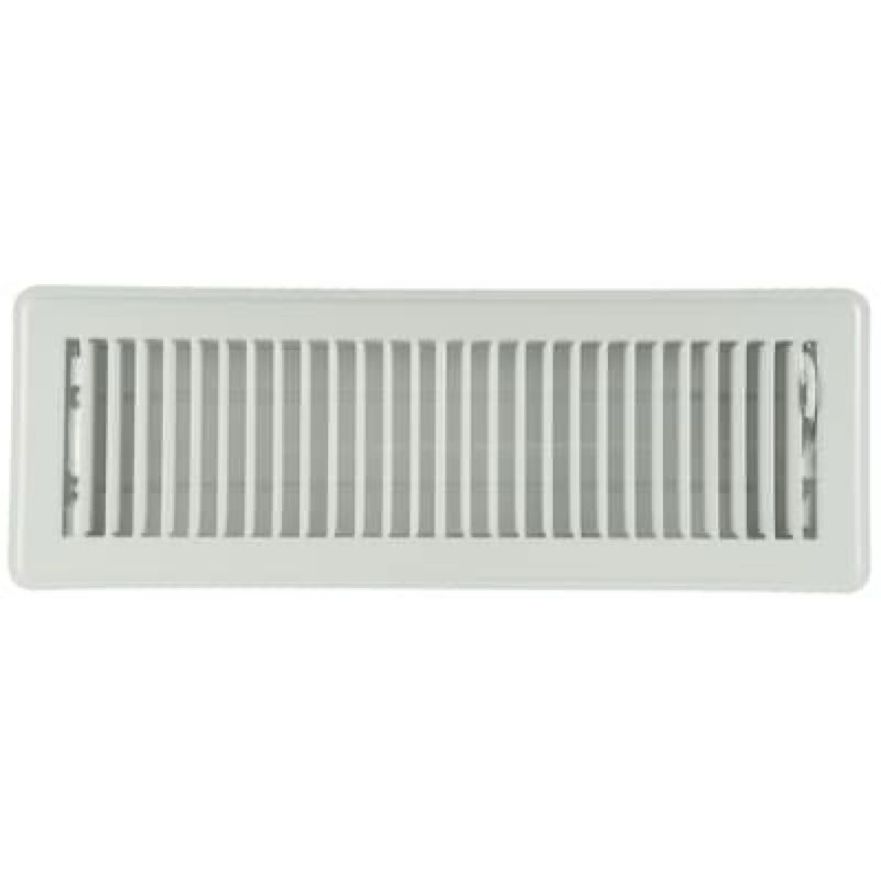reliabilt 4-in x 14-in steel white floor register
