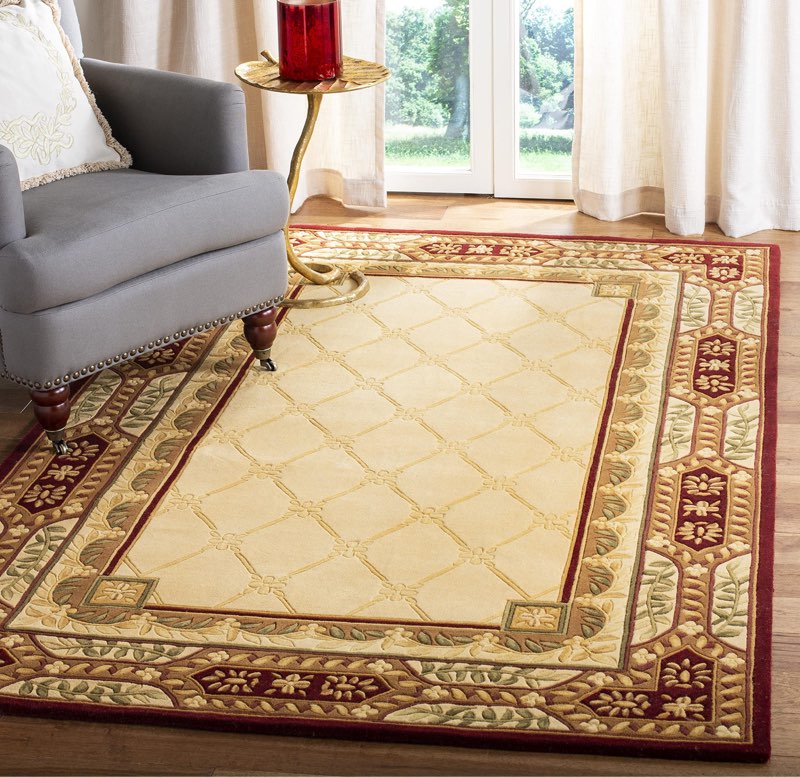 SAFAVIEH Naples Collection Area Rug - 5' x 8', Assorted, Handmade Traditional Wool, Ideal for High Traffic Areas in Living Room, Bedroom (NA708A)