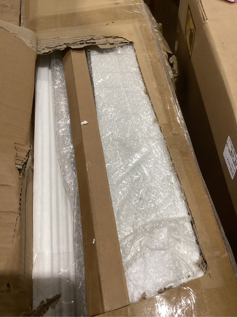 Condition photo showing New/Like New for EaseLife 48 x 80 inch White Barn Door with 8FT Sliding Door Hardware Kit Included & Handle,Solid Wood Covered with Waterproof PVC Surface,DIY Assemblely,Easy Install,H-Frame,Fit 44-46in Wide Opening 48"x80" Single Door White