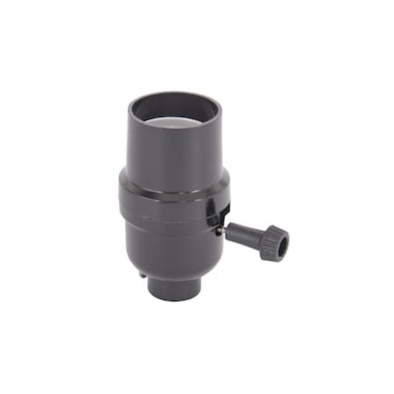 project source 3-way 250 -watt plastic turn knob lamp socket , black
