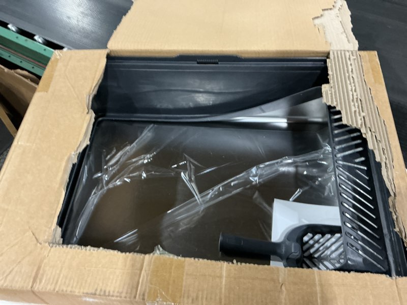 Condition photo showing New/Like New for Stainless Steel Litter Box Extra Large for Big Cats and Multi-Cats | Jumbo Extra Large Metal Cat Box with High Sided Lid, Anti-Urine Leakage, Non-Stick,Include Litter Scoop XXX-Large Dark Gray