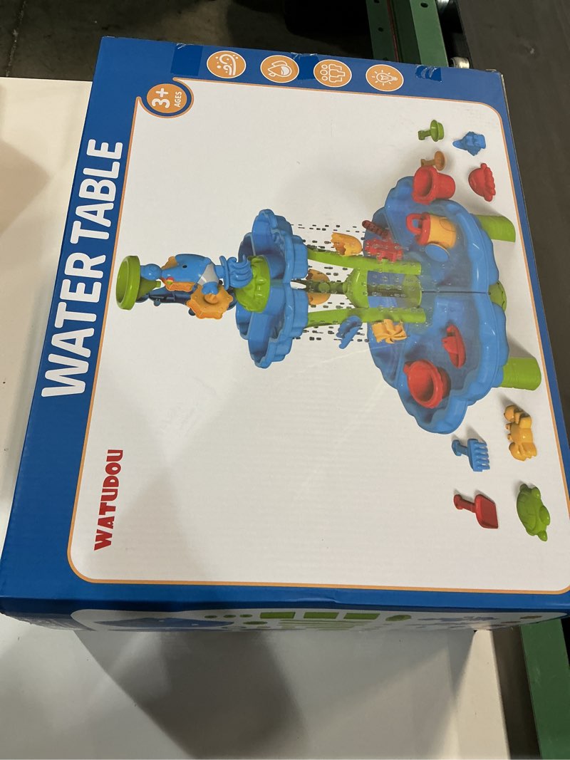 Condition photo showing New/Like New for 3 in 1 Water Table for Toddlers 3-5 4-8, Summer Outdoor Beach Outside Backyard Activity Sensory Kids Sand and Water Table, Birthday Party Gifts for Kids Boys and Girls Ages 3 4 5 6 7 8 9933