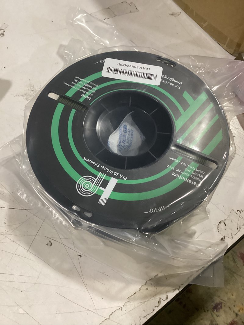 Condition photo showing New/Like New for hp3df pla filament, matte pla, 3d printer filament, pla filament 1.75mm dimensional accuracy +/- 0.02mm, 1kg spool (2.2 lbs), fit most fdm printer (matte army green)