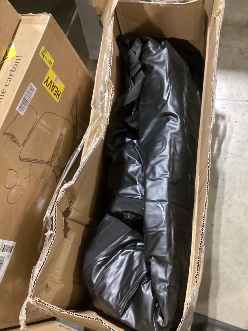 Condition photo showing As Is for king koil luxury air mattress queen with built in pump, integrated premium pillow inflatable airbed for guests, camping & home (manufacturer warranty) black queen 20"