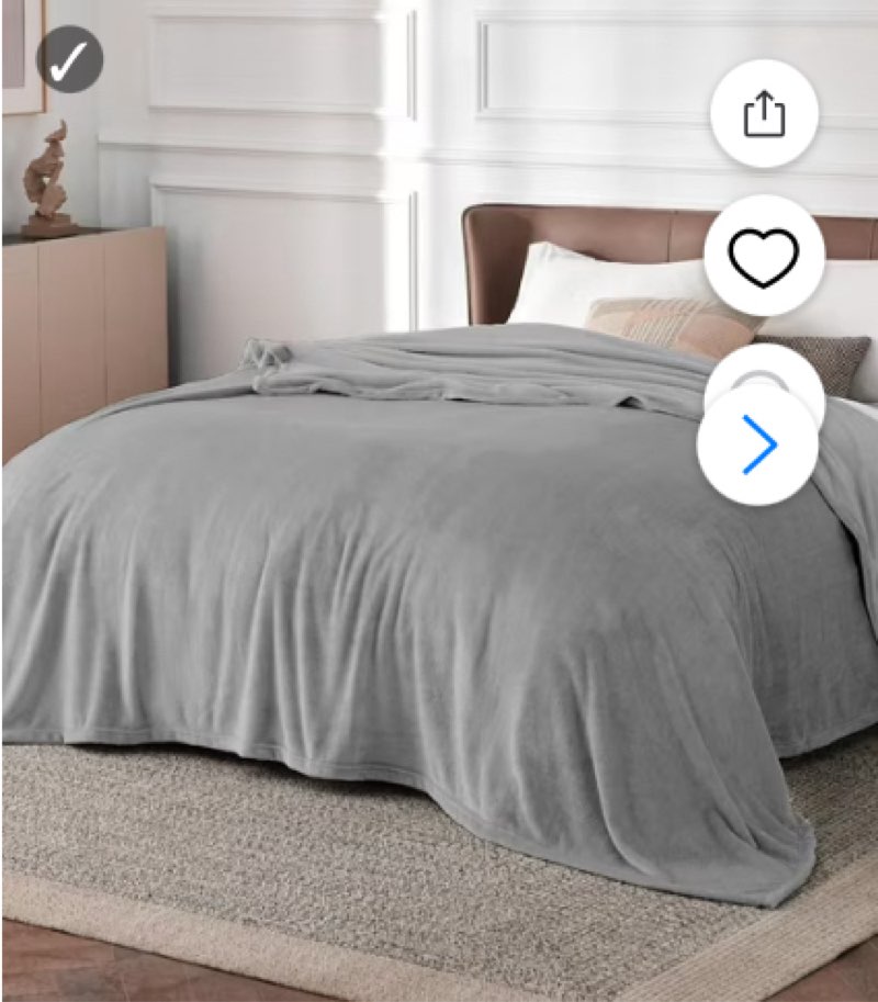 Light Grey Blanket 90x108 inch King B301-010-K00-041 (similar to stock photo)