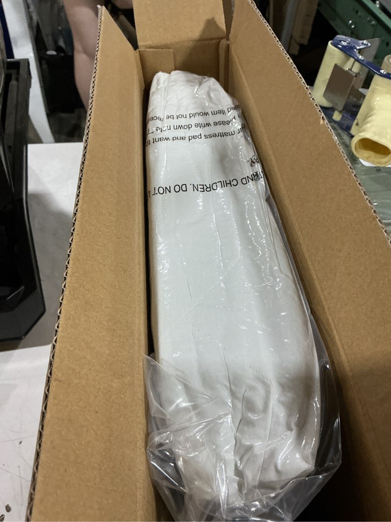 Condition photo showing Good Condition for cozylux twin xl mattress pad - cotton twin xl mattress topper up 8-21" thick mattresses, 450gsm breathable & soft extra long mattress cover, cooling mattress protector (39"x80", white) white twin xl (39x80 inches)