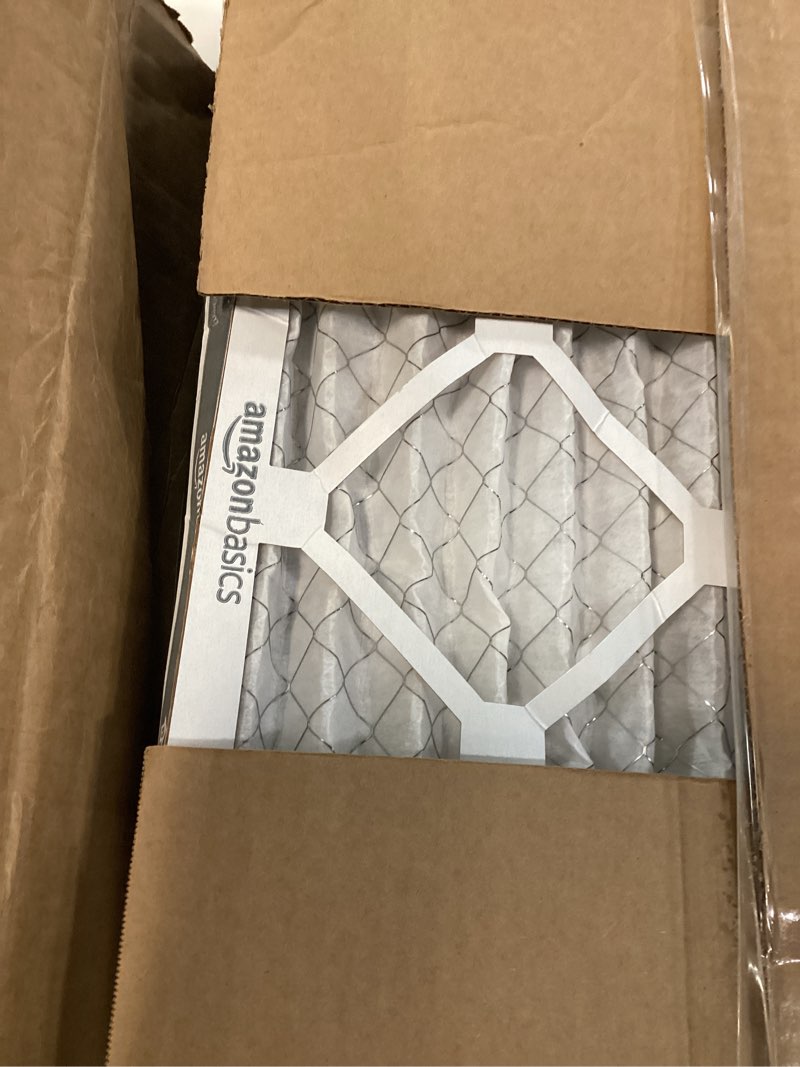 Condition photo showing As Is for amazon basics 14x20x1 air filter, merv 8 ac furnace filters, allergy control, electrostatic, removes dust pollen and lint, 6-pack (actual size: 13.75" x 19.75" x 0.75") 14x20x1 merv 8
