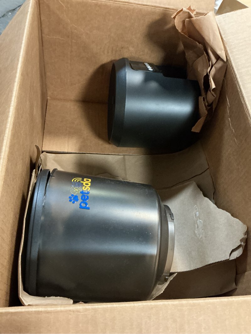 Condition photo showing As Is for Automatic Cat Feeders, 4L Timed Cat Dry Food Dispenser Auto Pet Feeder for Cats and Small Dogs Dual Power Supply 9 Meals Programmable 1-15 Portion Per Day with Stainless Bowl Easy Clean 4 L Black-Basic Edition