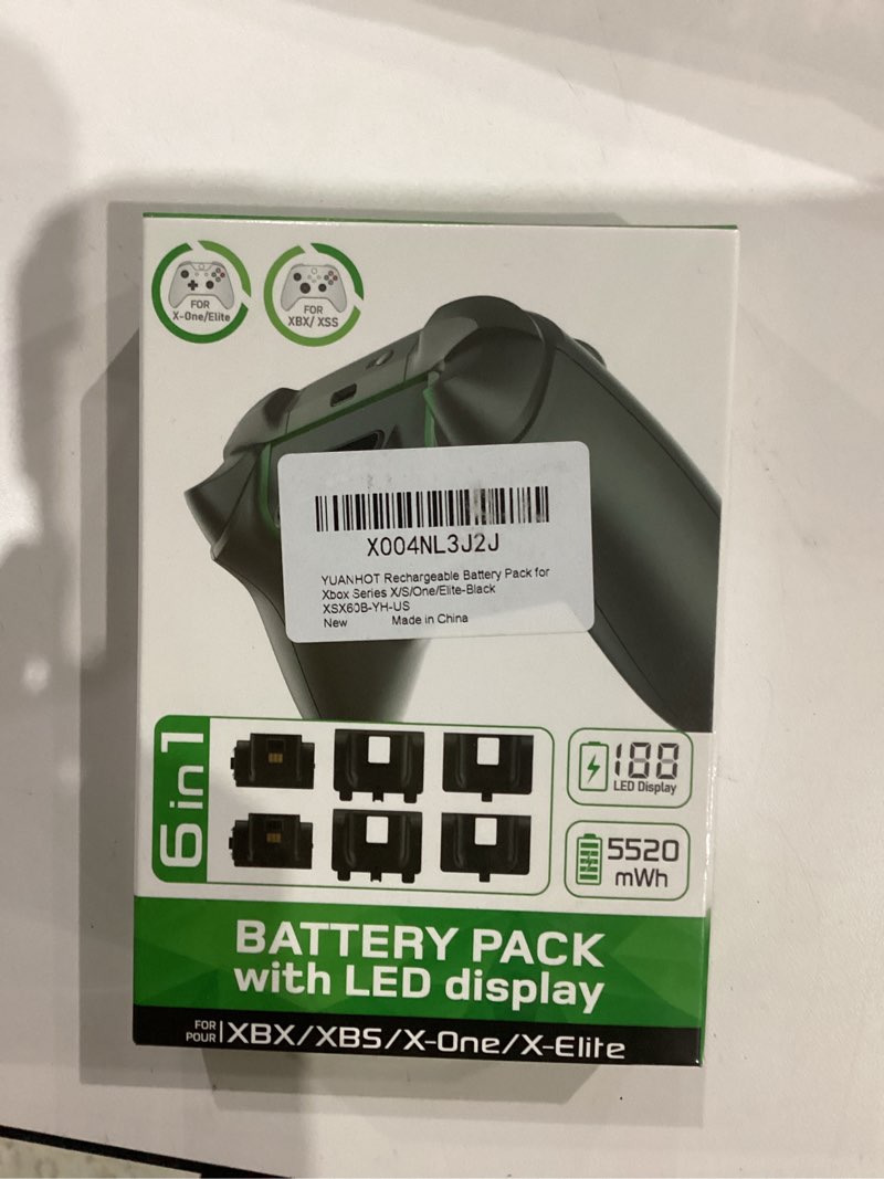 Condition photo showing Good Condition for [led display] yuanhot rechargeable battery pack for xbox series x/s/one/elite, 2 pack 5520mwh fast charging for xbox controller battery pack, remote play and charge kit for xbox series x/s accessories black