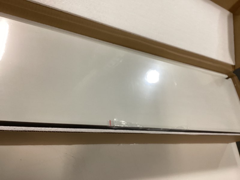 Condition photo showing Good Condition for floating shelves for wall(set of 2)-36 inch white wood wall shelf with invisible brackets for bathroom,bedroom,drawingroom,kitchen for decor(2pcs,white) white 2 7.8"d x 36"w x 1.73"h