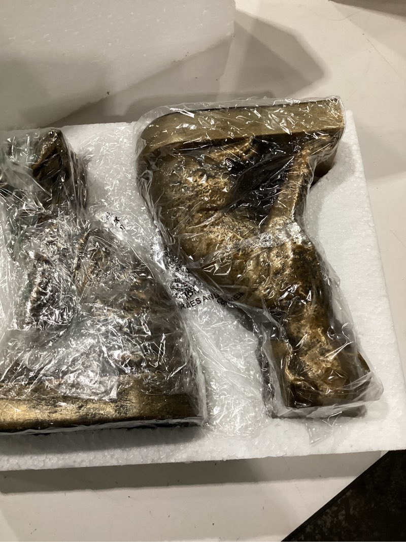 Condition photo showing Good Condition for Decorative Bookends for Shelves, Dog Book Ends for Heavy Books, Labrador Retriever Statues Bookends for Heavy Books with Anti-Slip Base Book Holders for Home Office Decor