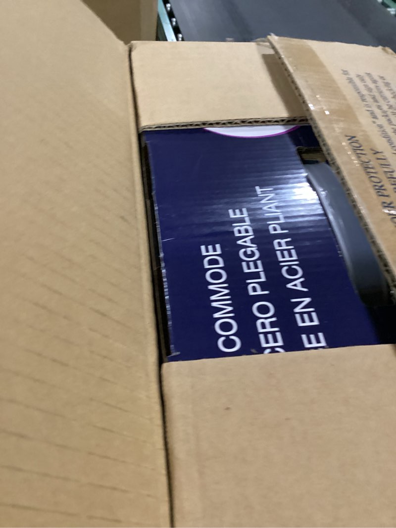 Condition photo showing Good Condition for Drive Medical Folding Steel Bedside Commode Chair - 3-in-1 Portable Toilet - Adjustable Height - 350 Lb Weight Capacity - 7.5 Qt Bucket - Adult Commode - Grey 1 Count (Pack of 1)