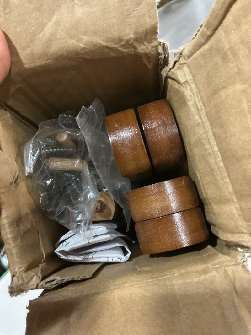 Condition photo showing As Is for Smuxee Walnut Bamboo Luggage Rack for Guest Room, Foldable Suitcase Stand with Storage Shelf, Easily Assembled Luggage Stand with 5 Nylon Straps for Guest Room Bedroom Hotel Walnut 1PCS