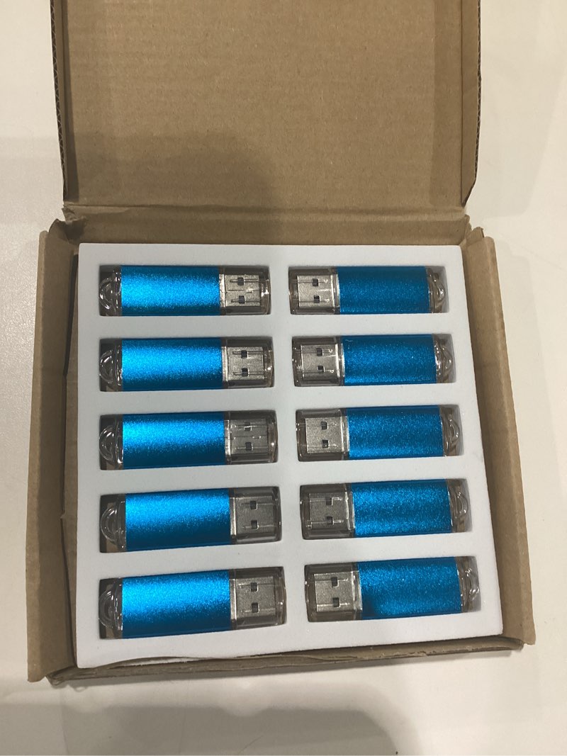 Condition photo showing New/Like New for RAOYI 10 Pack 1GB 1G USB Flash Drive USB 2.0 Memory Stick Bulk Thumb Drive Pen Drive Blue