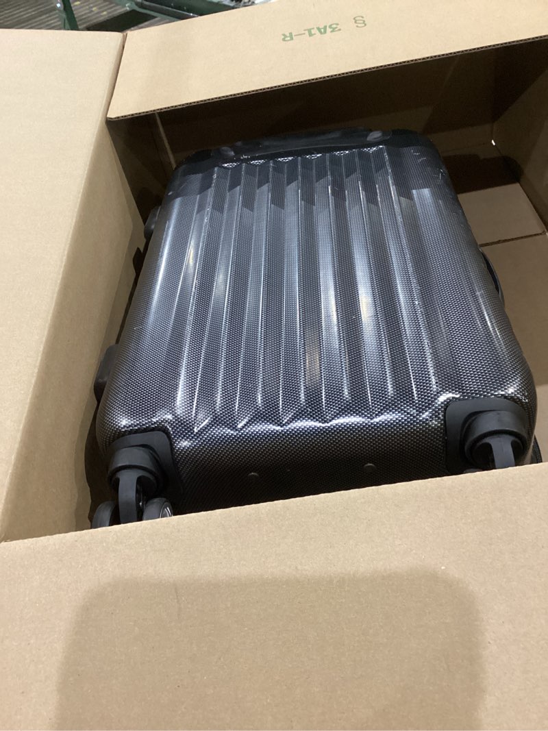 Condition photo showing Good Condition for rockland melbourne hardside expandable spinner wheel luggage, carbon, carry-on 20-inch carbon carry-on 20"