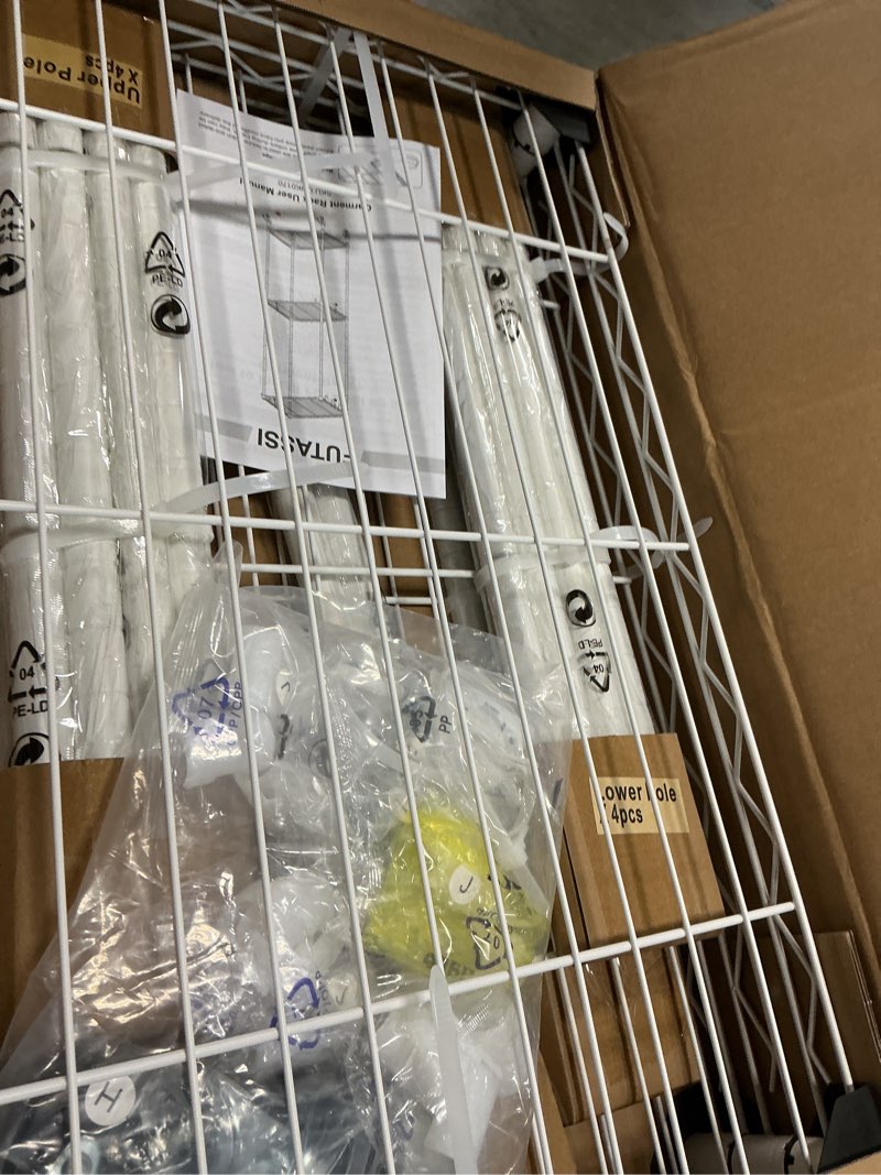 Condition photo showing Good Condition for FUTASSI P3 Mini Rolling Clothes Rack, Clothing Racks for Hanging Clothes, Heavy Duty Garment Rack, Freestanding Portable Closet Rack 23.6'' W x 14'' D x 78.5'' H, Max Load 430 Lbs, White White P3 Mini