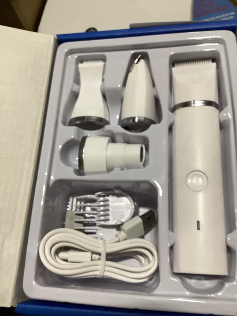 Condition photo showing New/Like New for veeconn dog clippers grooming kit hair clipper-low noise paw trimmer- rechargeable - cordless quiet nail grinder shaver for cats and other pets white
