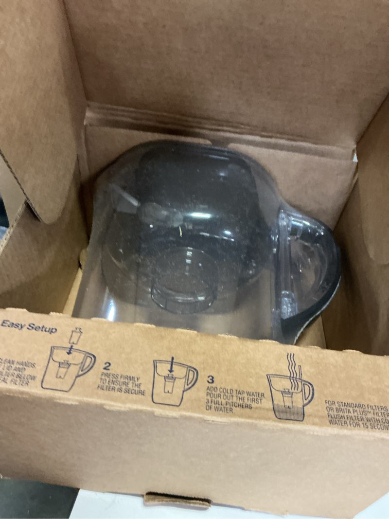 Condition photo showing As Is for brita large 10 cup water filter pitcher, 1 britaplus filter, everyday, black (package may vary) dispenser