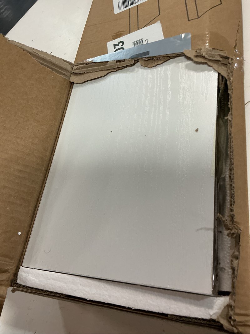 Condition photo showing Good Condition for bayka floating shelves white, 22.5 inches rustic wood wall mounted shelves for bathroom, bedroom, living room, kitchen & office, hanging display shelf with 22 lbs capacity