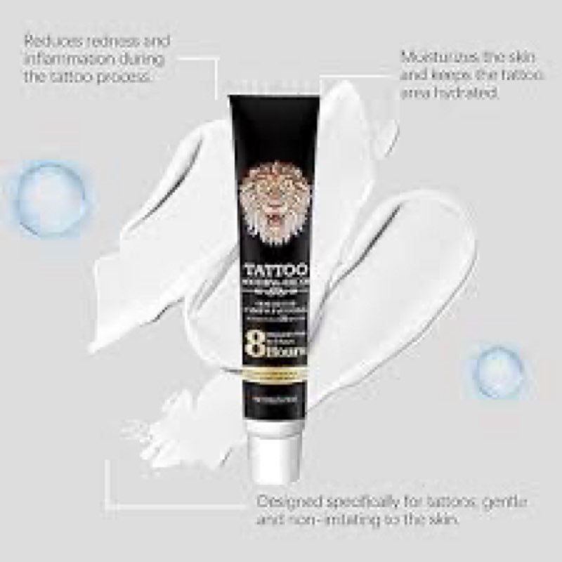 Tattoo Numbing Cream,8-Hour Tattoo Soothing Cream, Fast-Acting Formula Keep Tattoos Bright and Long-Lasting, Moisturizes Joint Skin Caring for Dry Skin