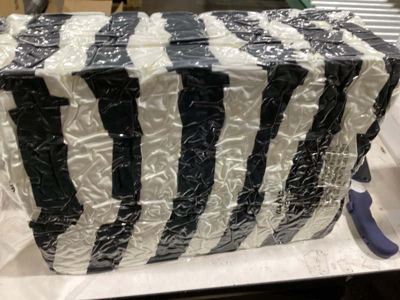 Condition photo showing New/Like New for Outdoor Lounge Chair Cushions, 74.4 x 22 x 4.7 Inches Waterproof Fade Resistant Patio Cushion for Chaise Lounger Black Cabana Stripe