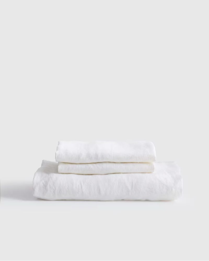 quince european linen fitted sheet set king