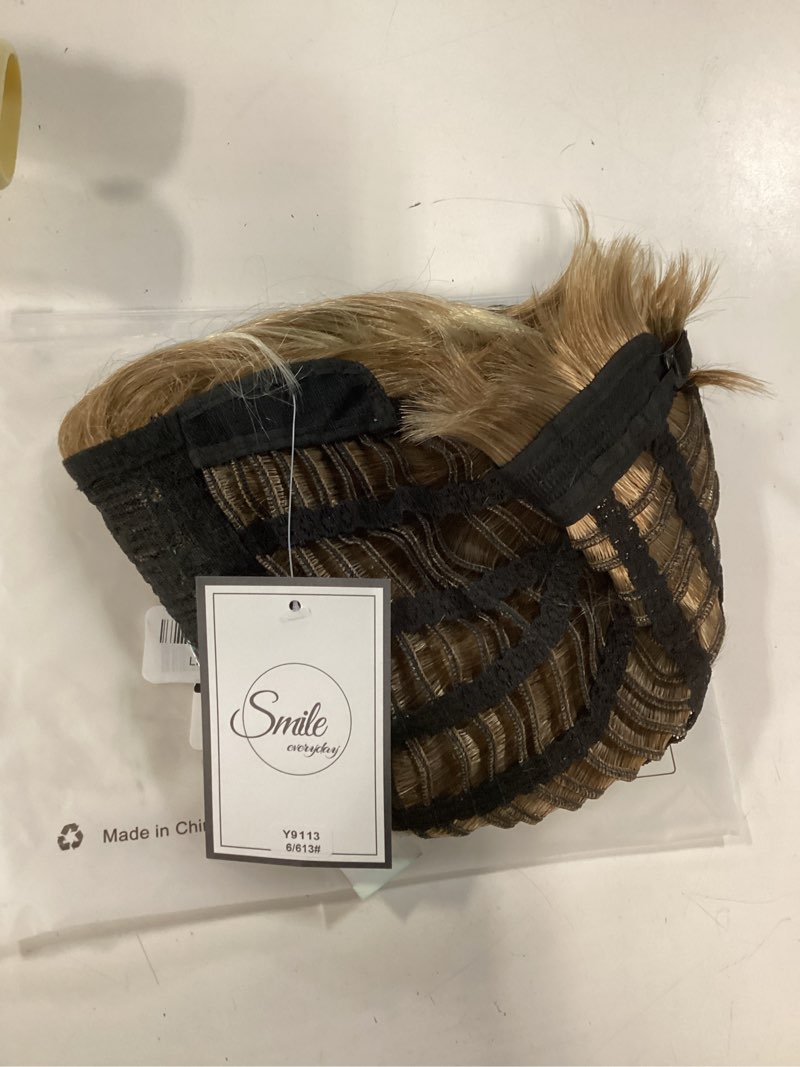 Condition photo showing New/Like New for men short blonde wigs short layered mixed blonde wig synthetic replacement costume halloween natural hair wigs