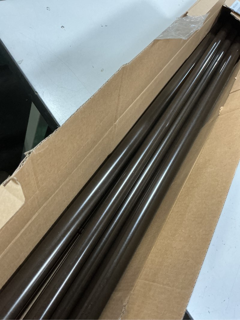Condition photo showing Good Condition for tonial1 inch double curtain rods 72 to 144 inch (6 to 12 ft), heavy duty decorative drapery rod for windows 69 to 140 inch (5.75 to 11.7 ft) with classic cap finial, bronze bronze 72-144"