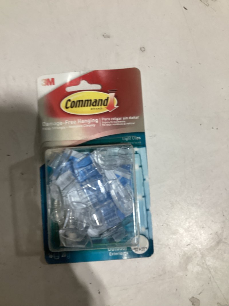 Condition photo showing Good Condition for Command Outdoor 16 -Pack Clear Adhesive Light Clips ( 0.1-lb Capacity)