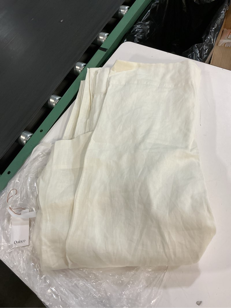 Condition photo showing Good Condition for cotton sheer curtain set color ivory 48*84 