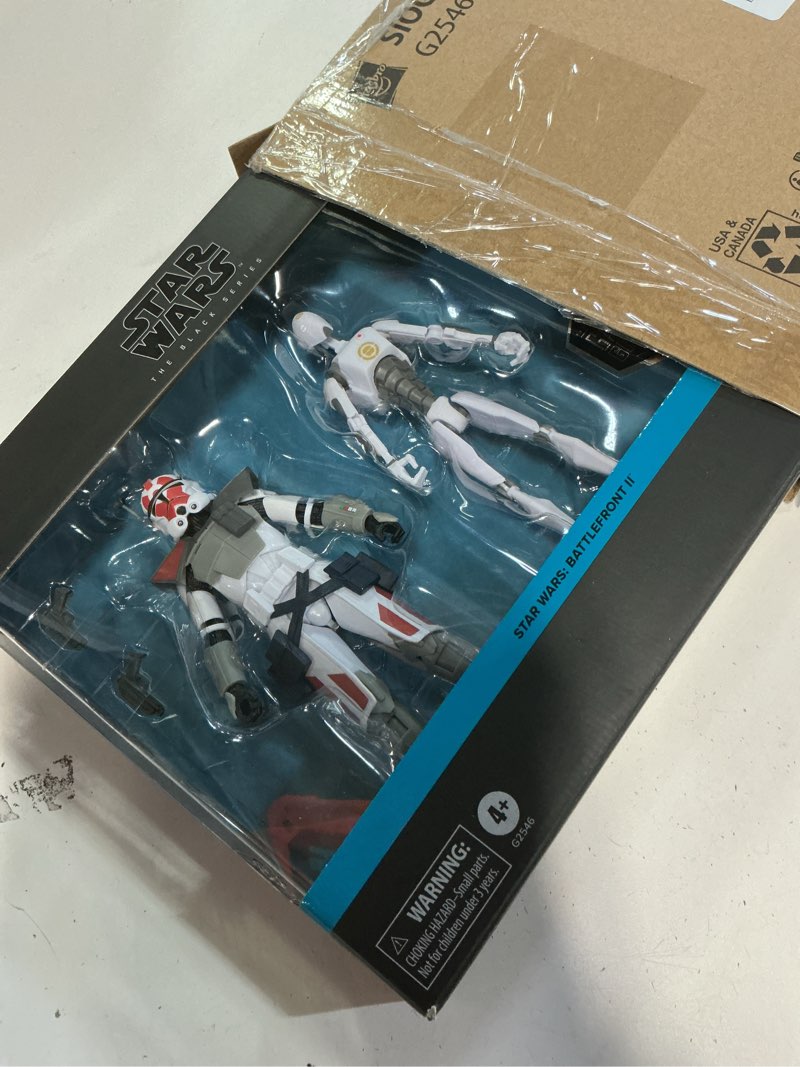 Condition photo showing New/Like New for star wars the black series arc trooper (infiltrator) & commando droid (training), battlefront ii premium collectible 6 inch action figures (amazon exclusive)
