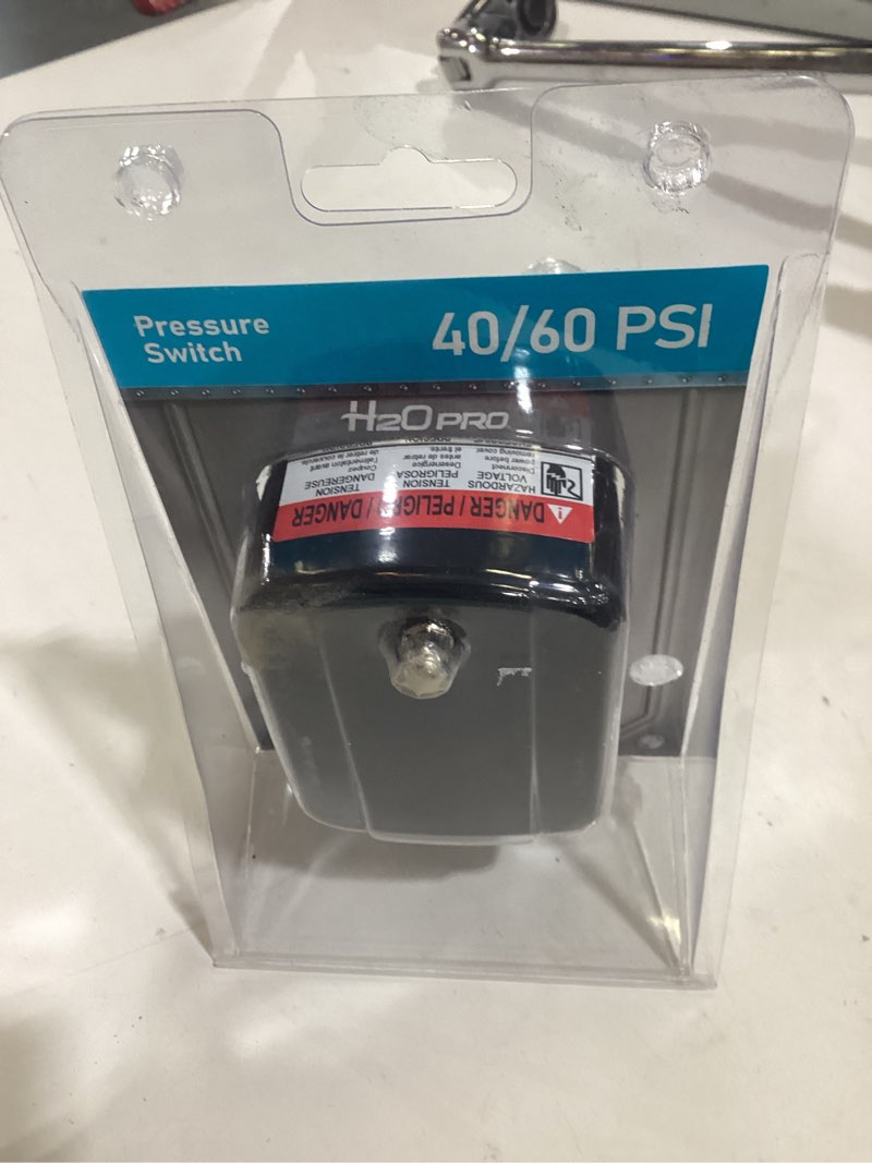 Condition photo showing As Is for h2opro 40/60-psi polyethylene pressure switch