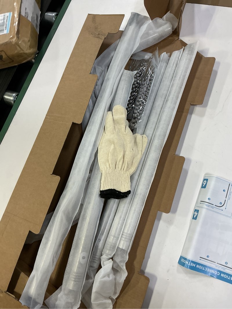 Condition photo showing Good Condition for Shower curtain rod U/L shapd 29.5"x(59"-75") x29.5", adjustable shower curtain rod never rusts, curved shower curtain rod for bedroom, bathtub, closet, dressing room contains 24 hooks - silver U Shaped Silver